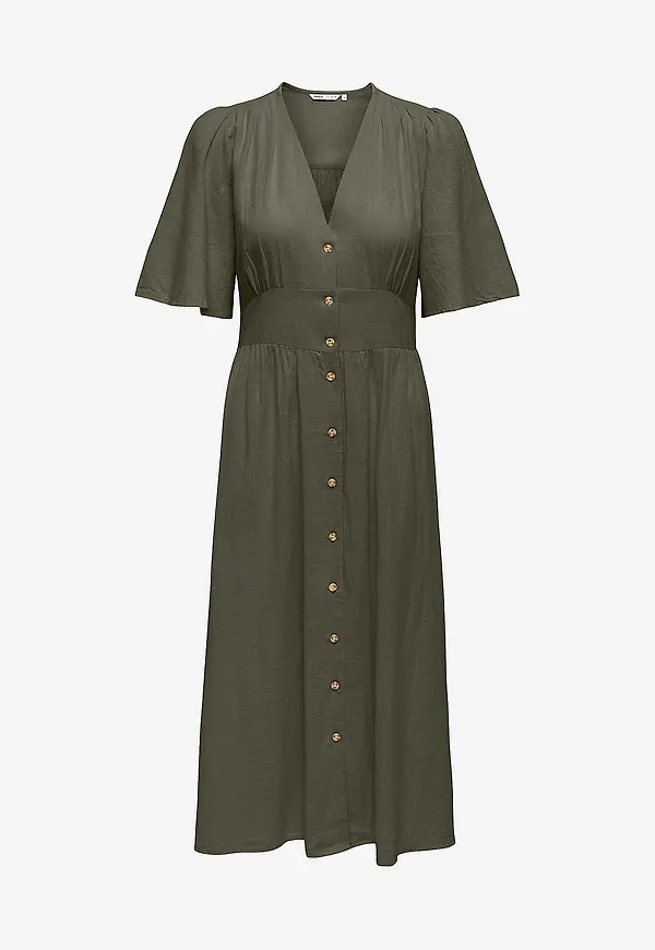 Only - Klänning onlTizana 2/4 Midi Dress Wvn - Grön