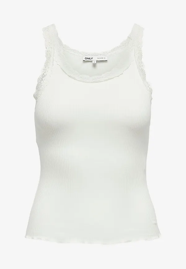Only - Linne onlSharai Lace Tank Top Jrs - Vit