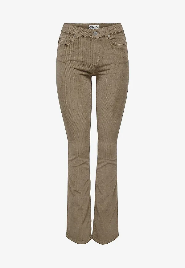 Only - Manchesterbyxor Onlmary-Global Mid Cord Flared Pnt - Brun