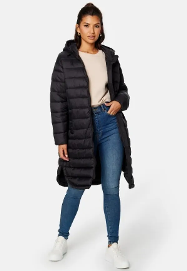 ONLY Melody Quilted Oversized Coat Black XS