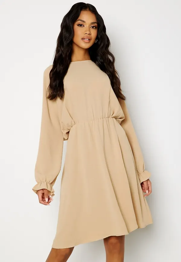 ONLY Mette Bat Sleeves Dress Doeskin XL