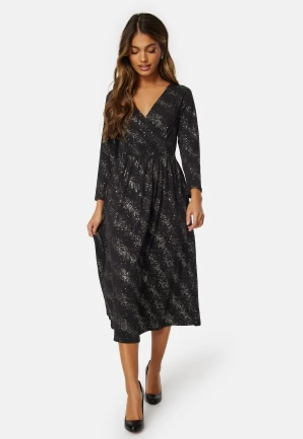 ONLY New Pella Foil Wrap Dress Black XS