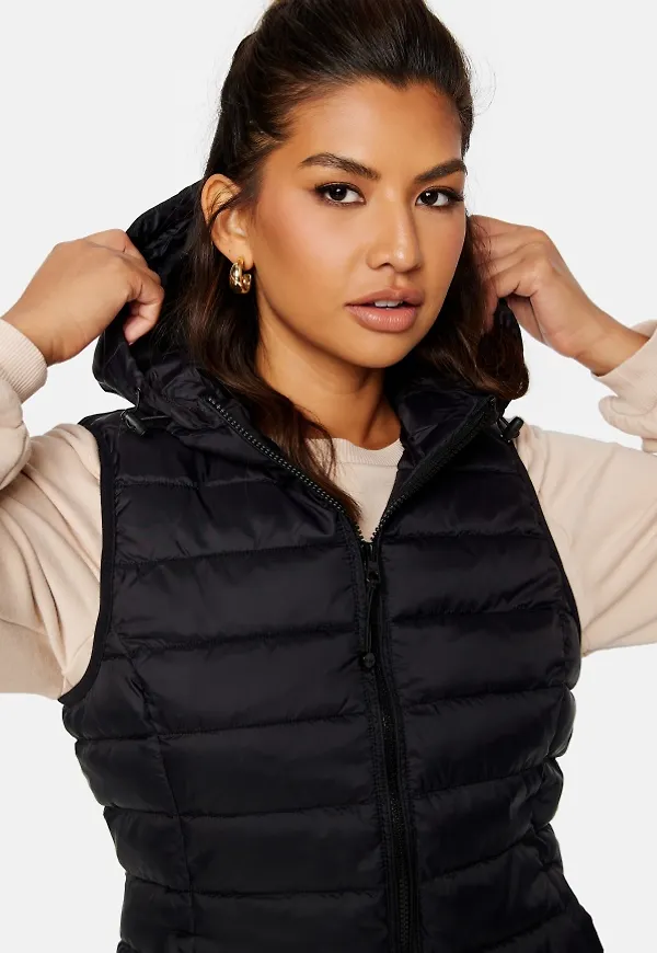 ONLY New Tahoe Hood Waistcoat Black S