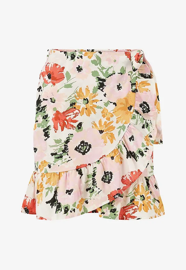 Only - Omlottkjol onlOlivia Wrap Skirt Wvn - Vit