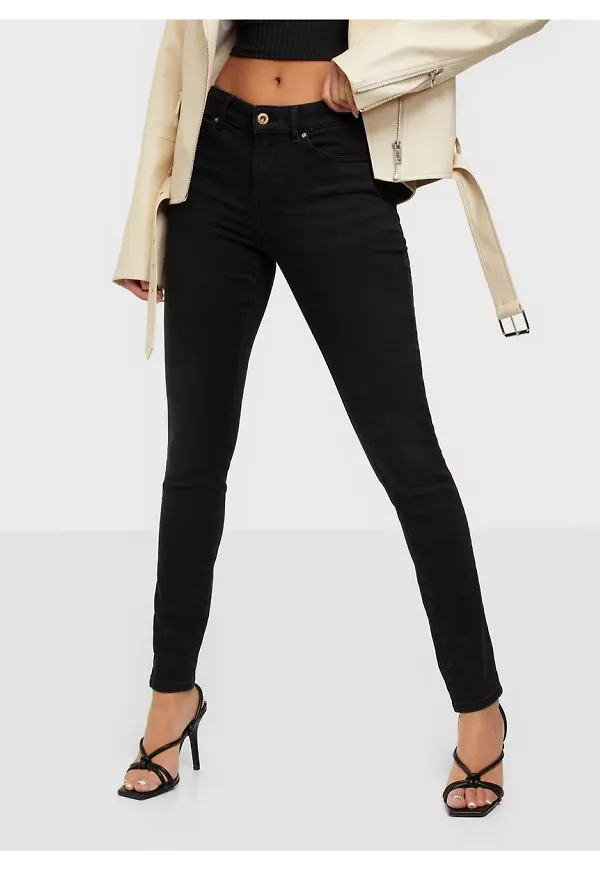 Only Onlanne K Mid Skinny Agi 442 Noos Skinny jeans Black