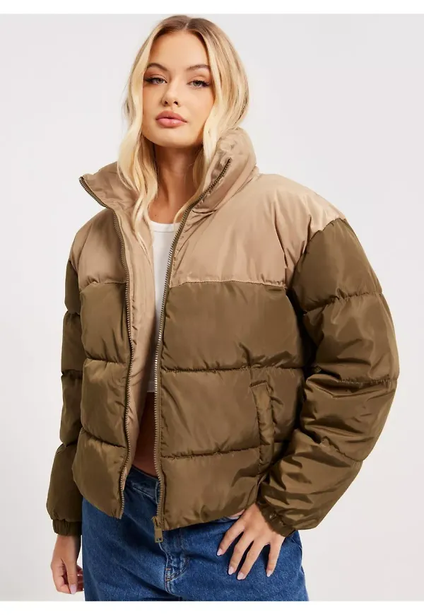 Only Onlbecca Short Puffer Cc Otw Vårjackor & Höstjackor Tigers Eye Beech