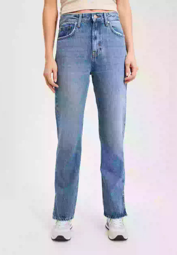 Only Onlbillie Ex Hw Str Slit Dnm DOT025 High waisted jeans Medium Blue Denim