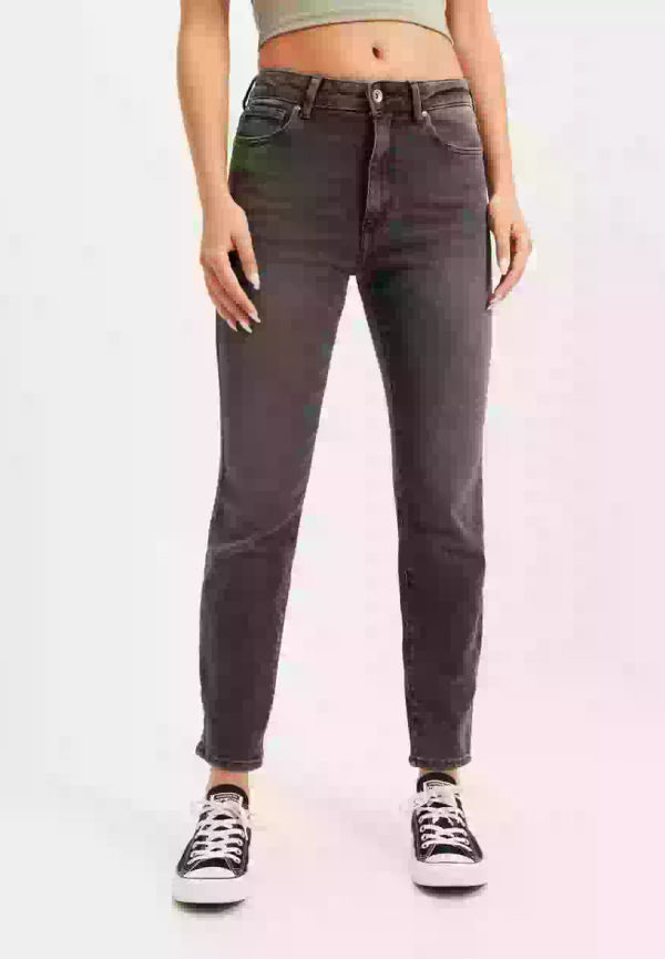 Only Onlemily Stretch Hw St Ak Dnm CRO61 Cropped jeans Dark Grey Denim