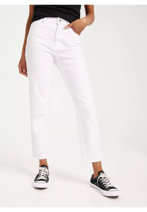 Only Onlemily Stretch Hw St Ak Dnm CRO79 High waisted jeans White