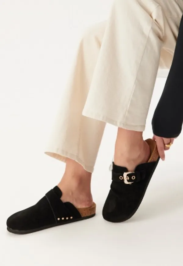 ONLY Onlhuston Leather Buckle Mule Black 36