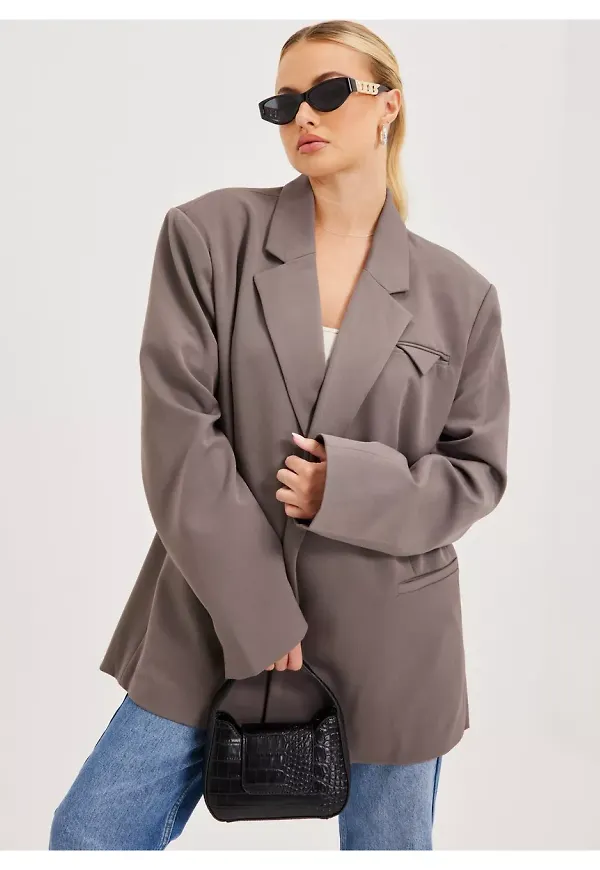 Only Onljosha L/S Extra Oversize Blazer Kavajer & Blazers Plum Kitten