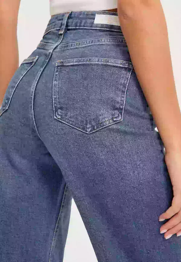 Only Onljuicy Hw Wide Leg Des Dnm REA995 Wide leg jeans Dark Medium Blue Denim