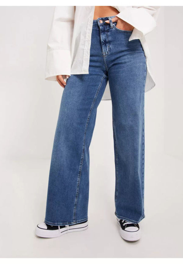 Only Onlmadison Blush Hw Wide Dnm CRO372 High waisted jeans Medium Blue Denim