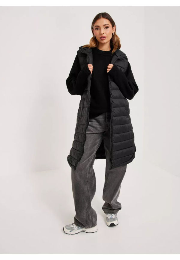 Only Onlmelody Oversize Waistcoat Otw Långa västar Black Tahoe Look
