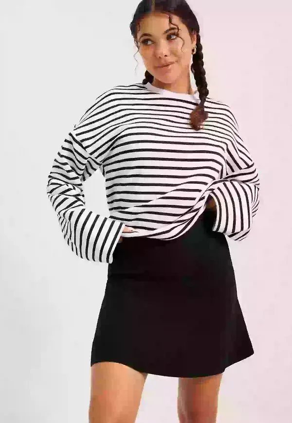 Only Onlsalina Skirt Knt Minikjolar Black