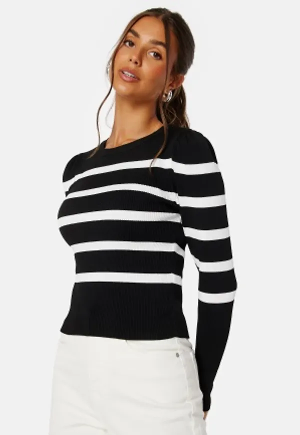 ONLY Onlsally Puff Pullover Black Stripes:W XL
