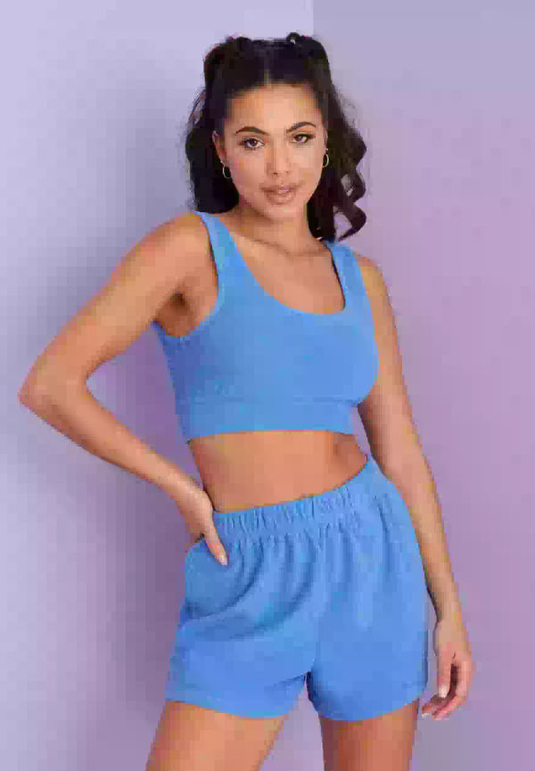 Only Onltara S/L Top Swt Crop tops Ultramarine