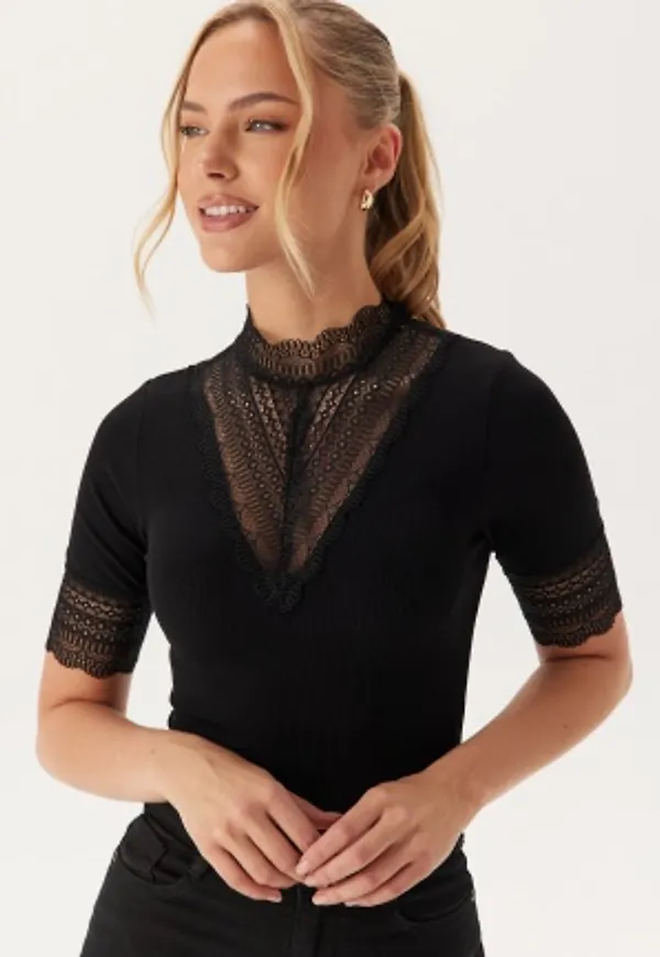 ONLY Onltilde Highneck S/S TOP JRS Black M