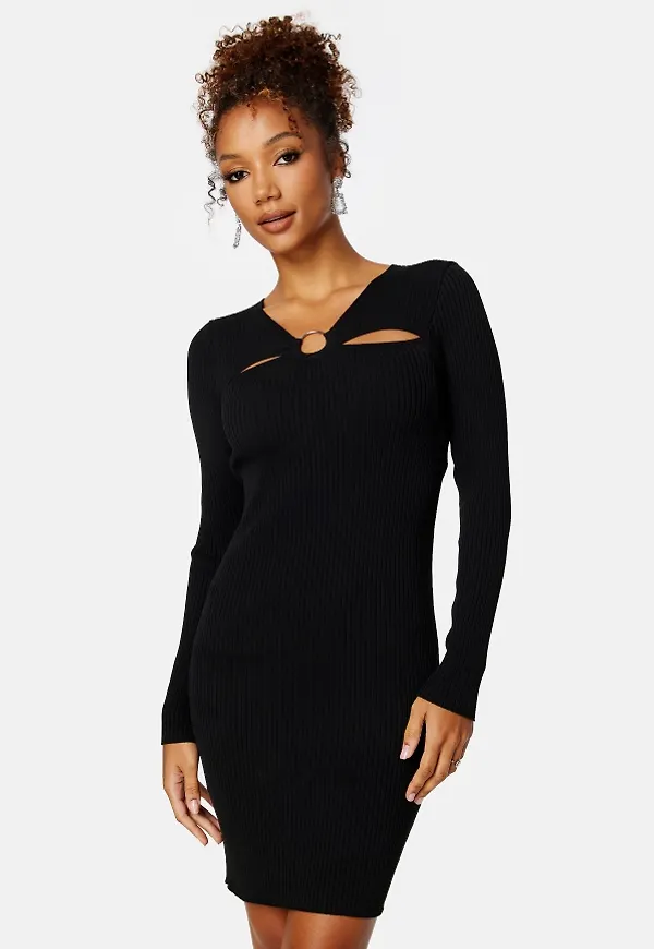 Liza L S Peek A Boo Dress Black