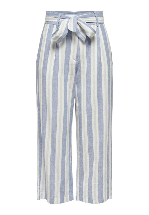 Only Petite Byxa 'Caro' himmelsblå / ljusgrå / naturvit