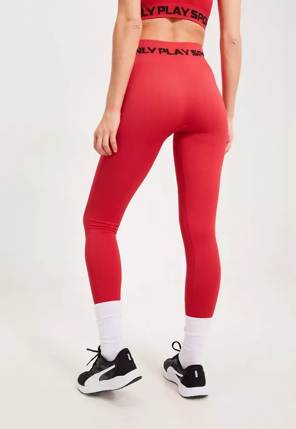 Only Play - Träningstights - Bittersweet - Onpana Hw Seam Tights - Träningskläder - Training Tights