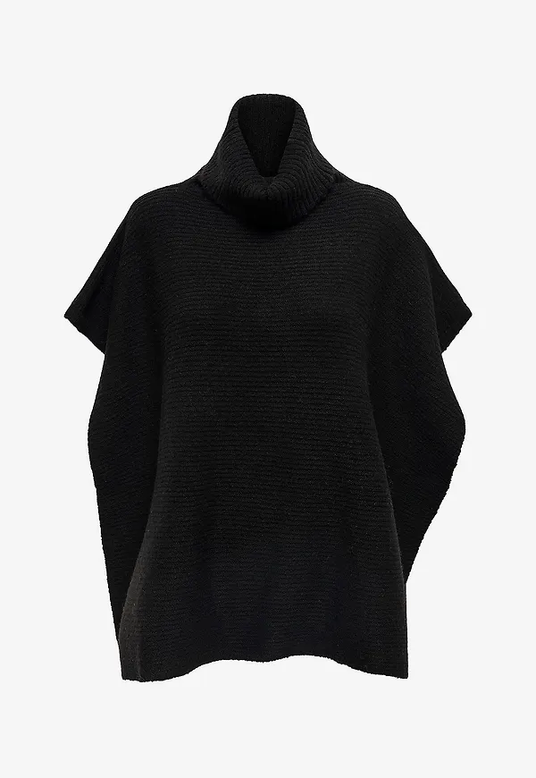 Only - Poncho onlLovisa Life Knit - Svart