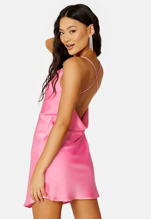 ONLY Primrose Satin Strap Dress Sachet Pink L