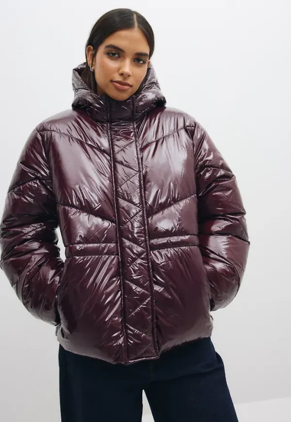 Only - Röd - Onlrillo Shiny Puffer Cc Otw