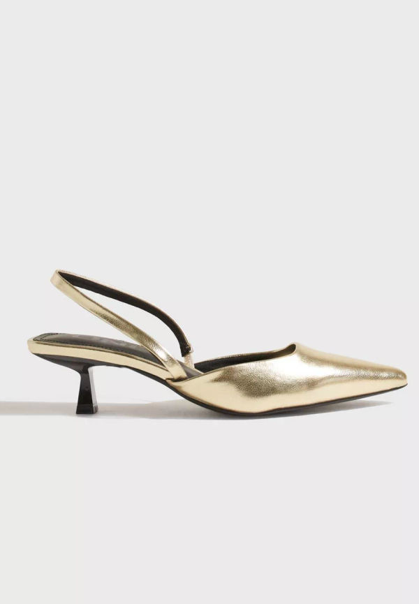 Only Shoes - Low heels - Gold Colour - Onlcoco-3 Pu Metalic Slingback - Klackskor