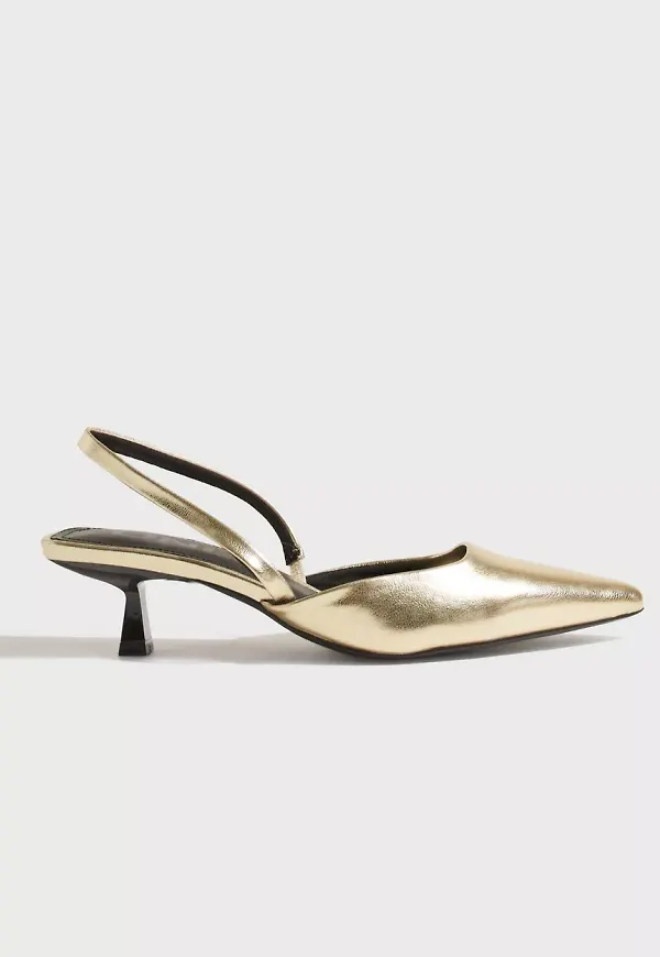 Only Shoes - Sandaletter - Gold Colour - Onlcoco-3 Pu Metalic Slingback - Sandaler