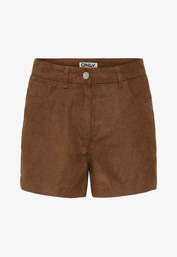 Only - Shorts onlSandi MW Faux Suede Shorts Pnt - Brun