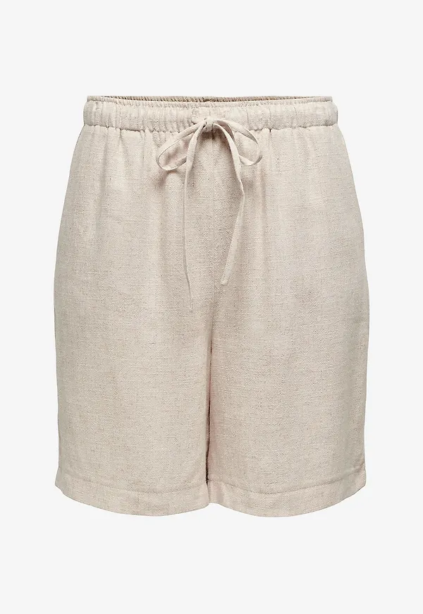 Only - Shorts onlSiesta MW Pull-up Lin BL Shorts - Beige