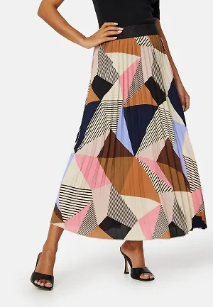 ONLY Simone Life Midi Plisse Skirt Confetti AOP: Poetic L