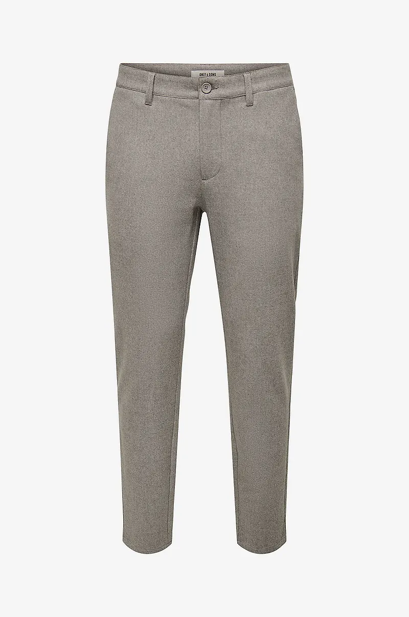 ONLY & SONS - Byxor onsMark Slim Brush Pique 0353 - Grå