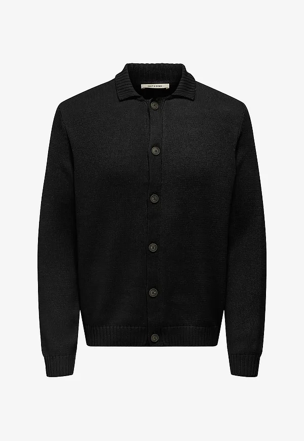 ONLY & SONS - Cardigan onsJacob Reg LS - Svart