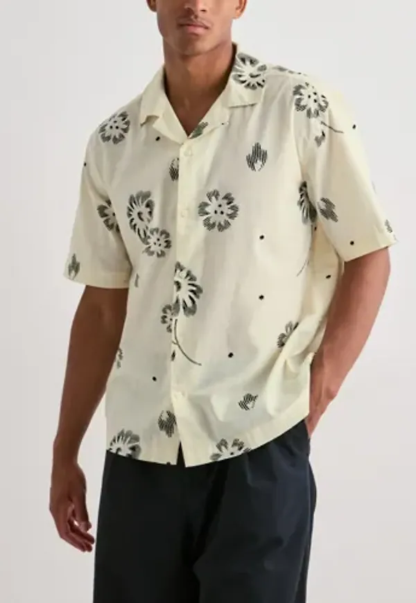 Only & Sons Onsluke Rlx Resort Aop Ss Shirt Kortärmade skjortor Beige