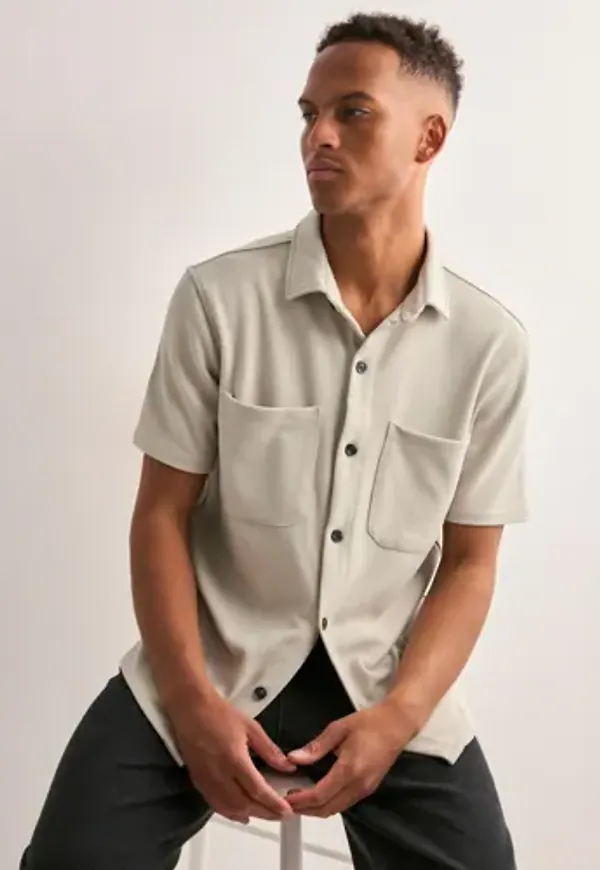 Only & Sons Onsnewkodyl Reg Ss Shirt Kortärmade skjortor Beige