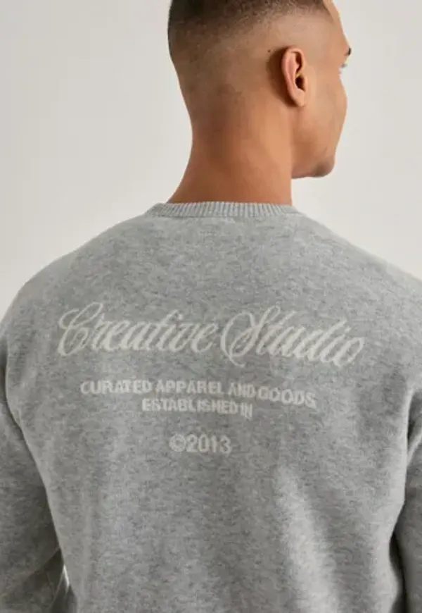 Only & Sons Onssade Reg Ls Crew Neck Knit Sweatshirts Grå
