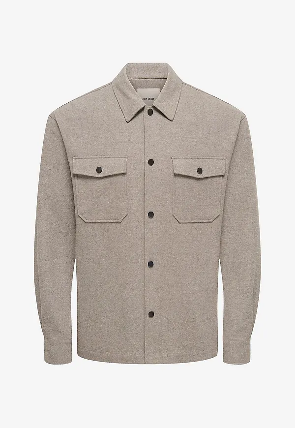 ONLY & SONS - Overshirt Onsmark Brushed 0353 Overshirt - Grå