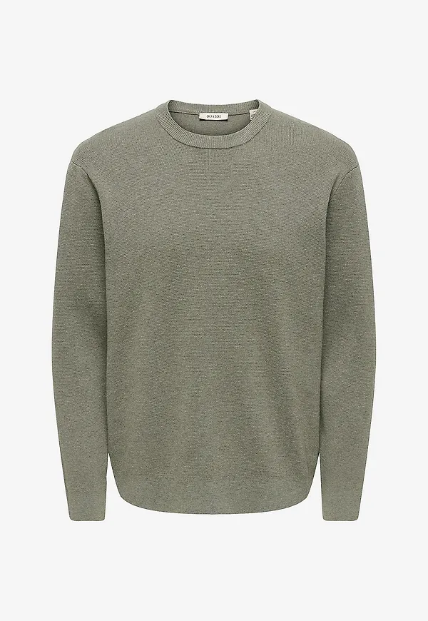 ONLY & SONS - Tröja Onsting Rlx Crew Neck Knit - Grå