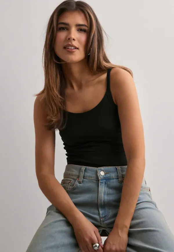 Only - Svart - Onllove Strap Singlet Noos Jrs