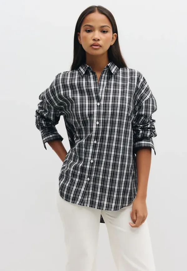 Only - Svart - Onloregon Alva Ls Reg Shirt Noos Wv