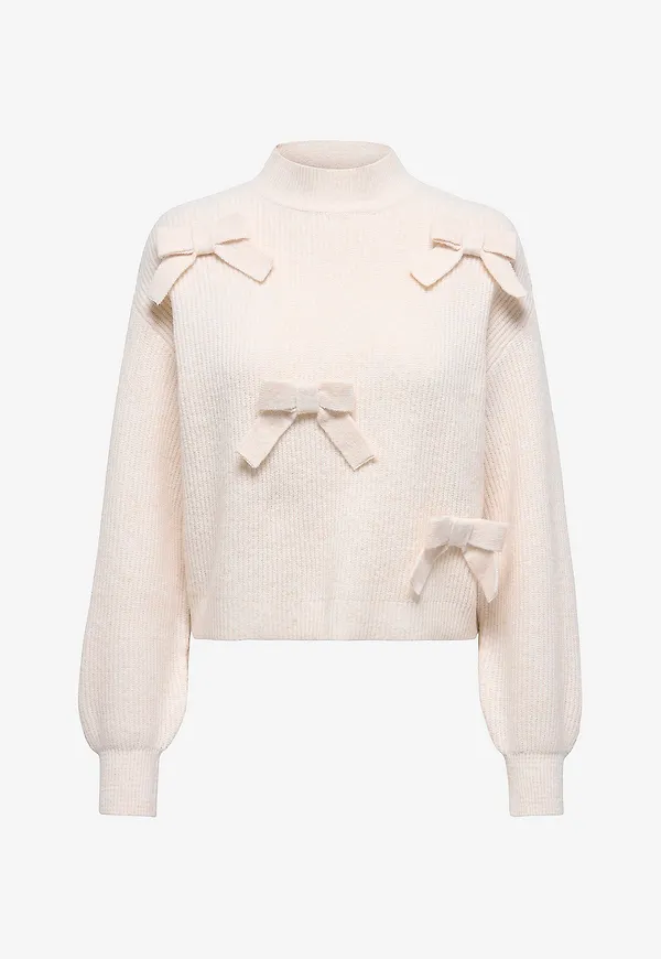 Only - Tröja Onllisa Ls Bow Pullover Knt - Rosa