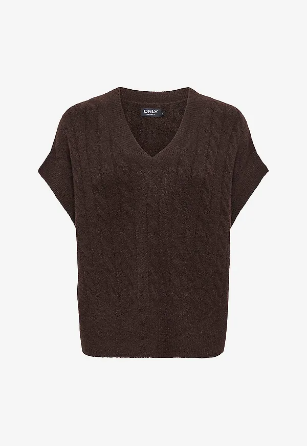 Only - Tröja Onlmelody Vest Knt - Brun