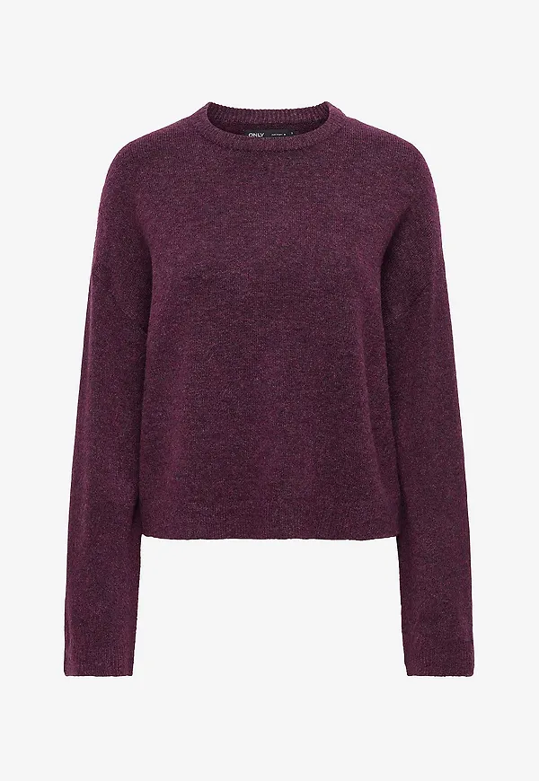 Only - Tröja onlSimoni L/S O-neck Knt N - Röd