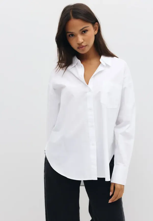 Only - Vit - Onlvirana L/S Shirt Wvn