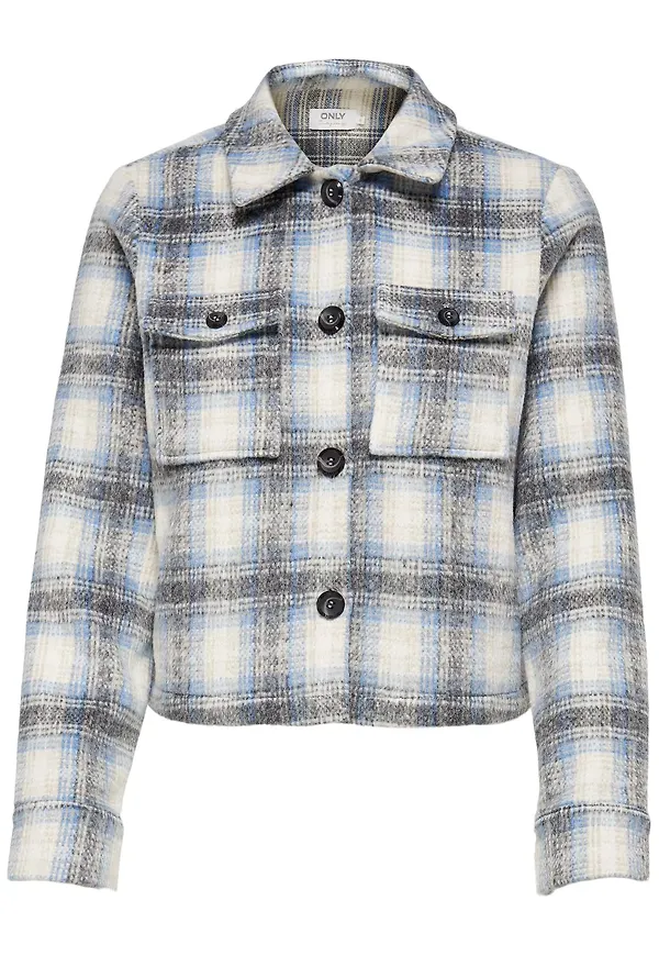 ONLY Övergångsjacka 'Lou' beige / blå / grå / vit
