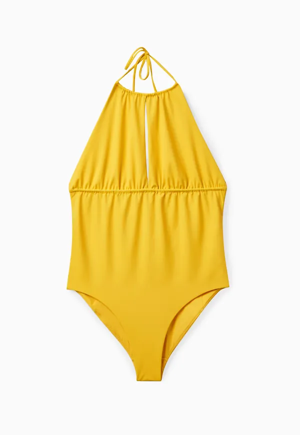 OPEN-BACK GATHERED SWIMSUIT