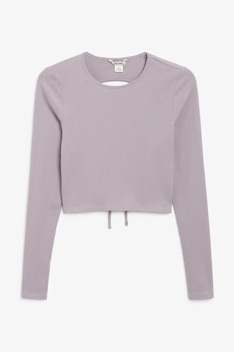 Open back crop top - Purple