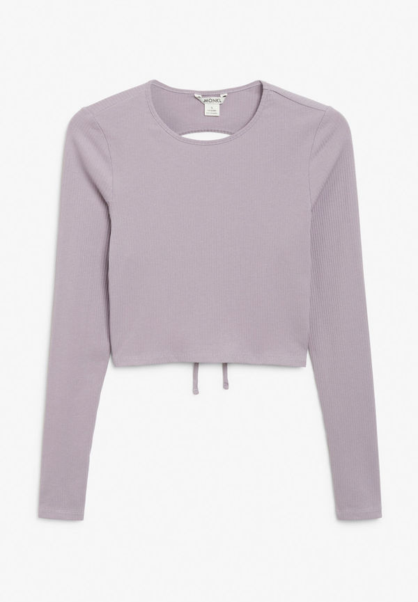 Open back crop top - Purple